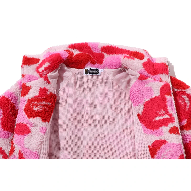 BAPE ABC Pink Camo Metal One Point Boa Jacket - Image 3