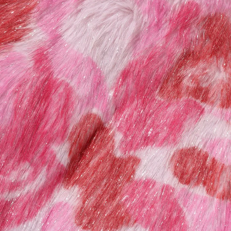 BAPE ABC Pink Camo One Point Metallic Long Fur Jacquard Down Jacket - Image 7
