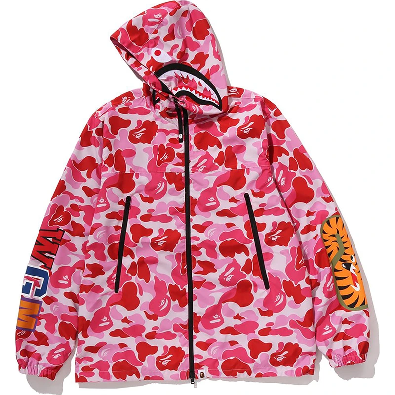 BAPE ABC Pink Camo Shark Hoodie Jacket - Image 2