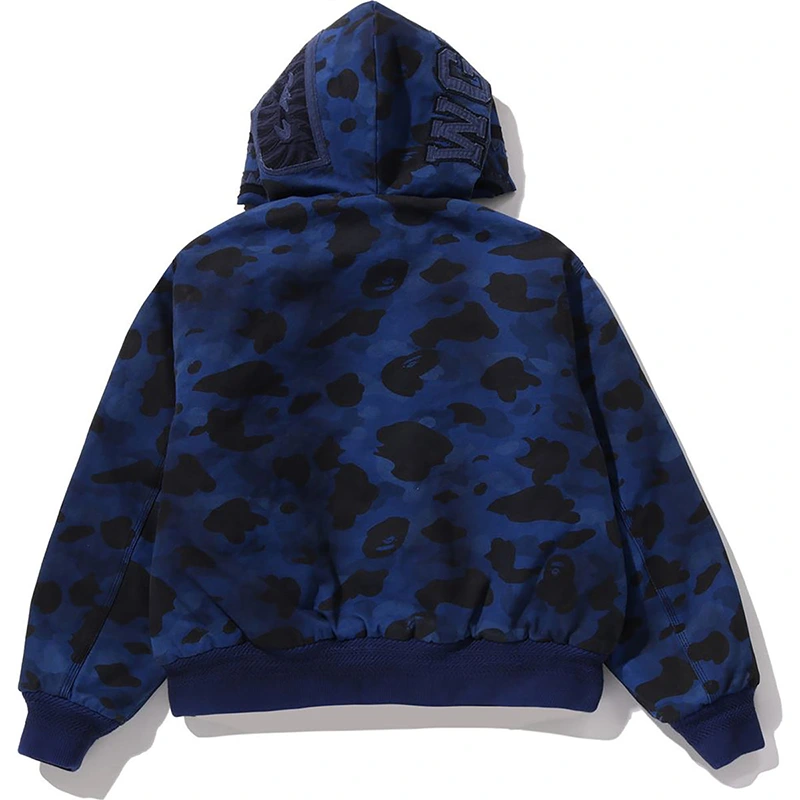 BAPE Black Solid 1st Camo Reversible Shark Zip Heavy Jacket - Image 3