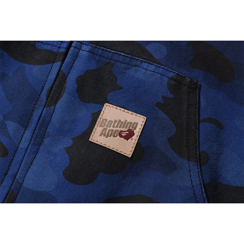 BAPE Black Solid 1st Camo Reversible Shark Zip Heavy Jacket - Image 7
