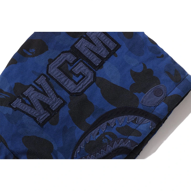 BAPE Black Solid 1st Camo Reversible Shark Zip Heavy Jacket - Image 5
