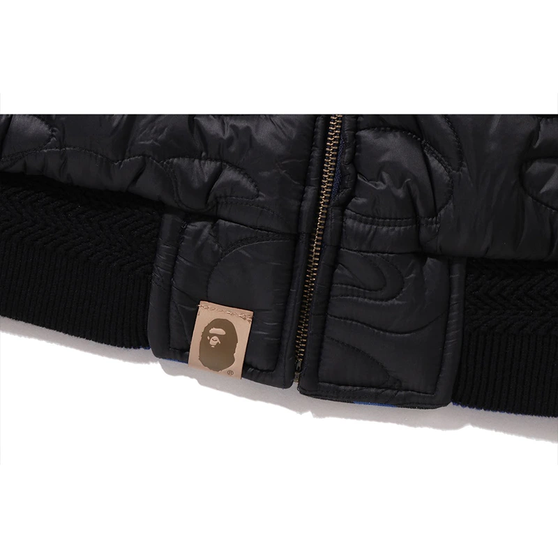 BAPE Black Solid 1st Camo Reversible Shark Zip Heavy Jacket - Image 13