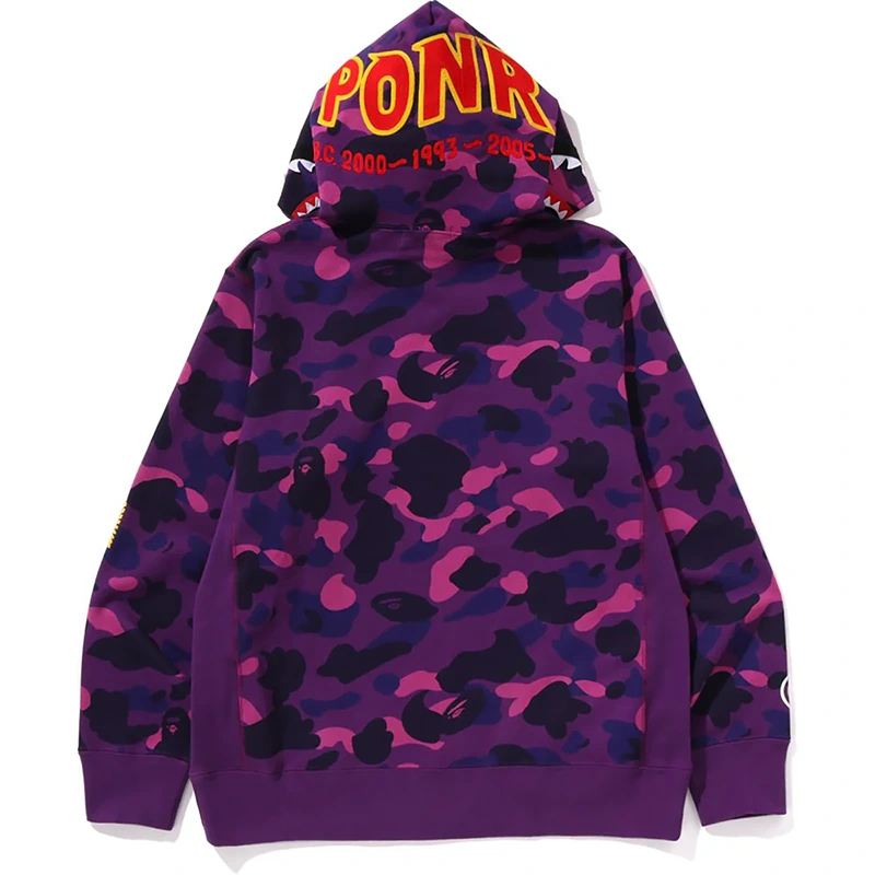 BAPE Color Camo 2nd Shark Pullover Hoodie - Image 3