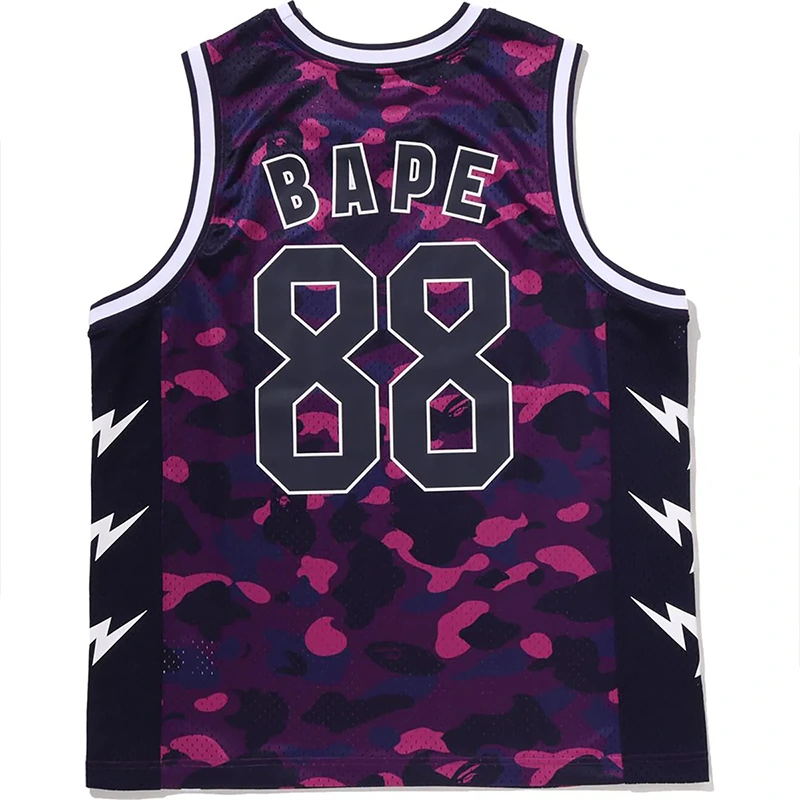 BAPE Color Camo Mesh Multi Logo Relaxed Fit Tank Top - Image 2