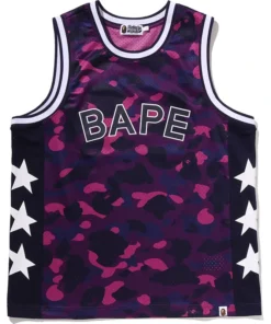 BAPE Color Camo Mesh Multi Logo Relaxed Fit Tank Top