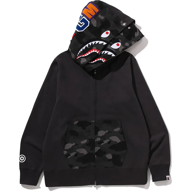 BAPE Color Camo Shark Full Zip Double Hoodie - Image 2