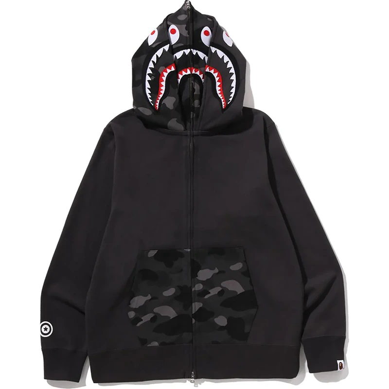 BAPE Color Camo Shark Full Zip Double Hoodie