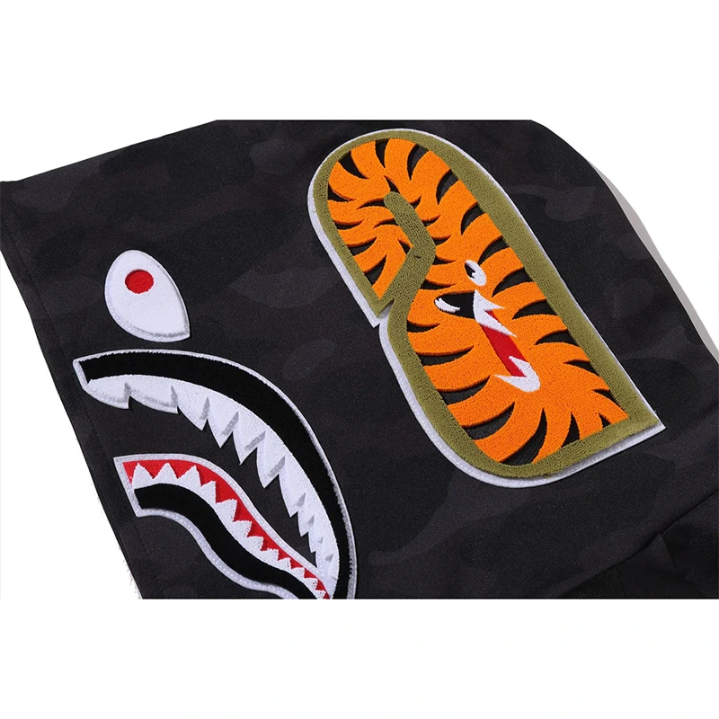 BAPE Color Camo Shark Relaxed Fit Hoodie Track Jacket - Image 5