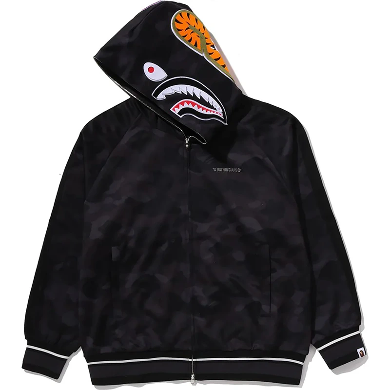 BAPE Color Camo Shark Relaxed Fit Hoodie Track Jacket - Image 2