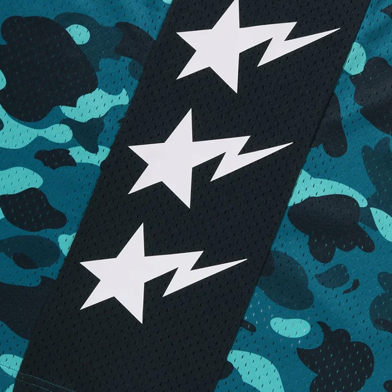 BAPE Color Green Camo Mesh Multi Logo Relaxed Fit Tank Top - Image 4
