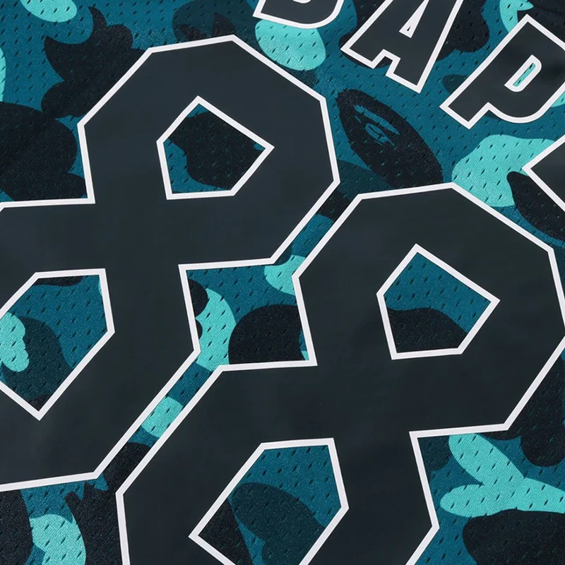 BAPE Color Green Camo Mesh Multi Logo Relaxed Fit Tank Top - Image 3