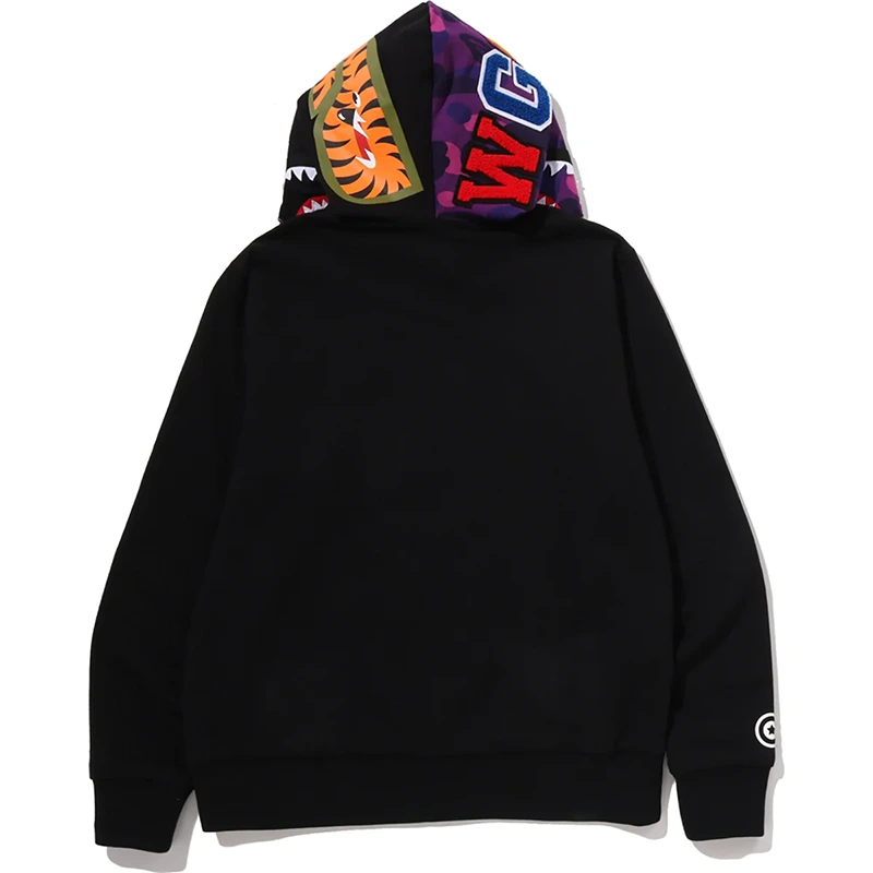 BAPE Color Purple Camo Reversible Shark Full Zip Hoodie - Image 5