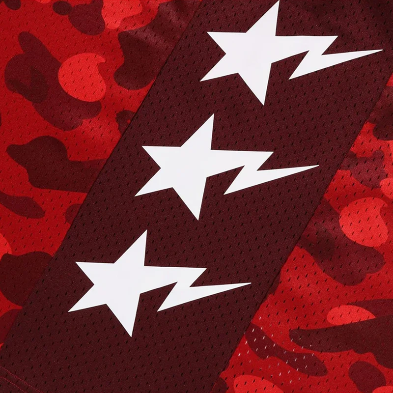BAPE Color Red Camo Mesh Multi Logo Relaxed Fit Tank Top - Image 4