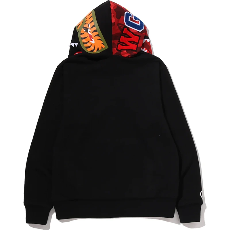 BAPE Color Red Camo Reversible Shark Full Zip Hoodie - Image 6