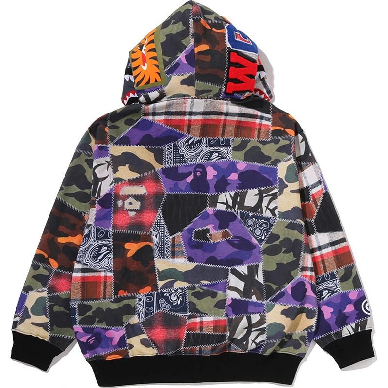 BAPE Crazy Patch Shark Full Zip Hoodie - Image 3