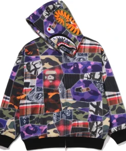 BAPE Crazy Patch Shark Full Zip Hoodie