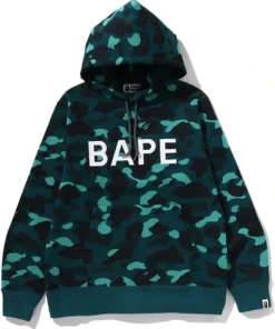 BAPE Green Color Camo Pullover Hoodie