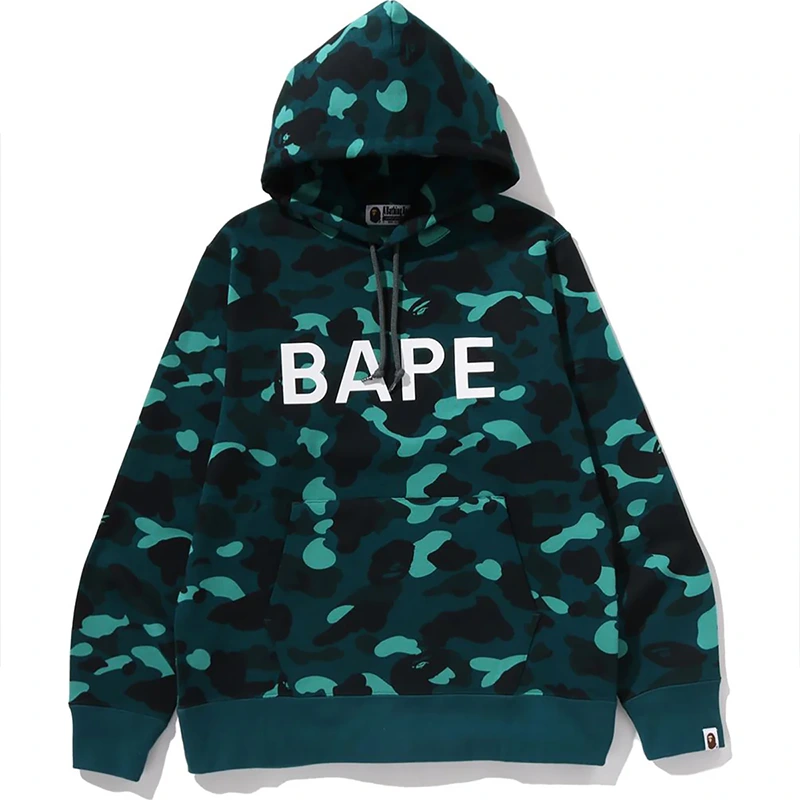 BAPE Green Color Camo Pullover Hoodie