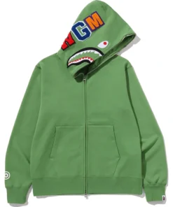 BAPE Green Shark Full Zip Hoodie