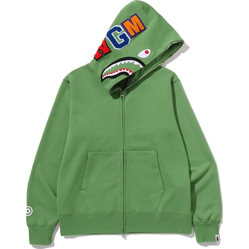 BAPE Green Shark Full Zip Hoodie