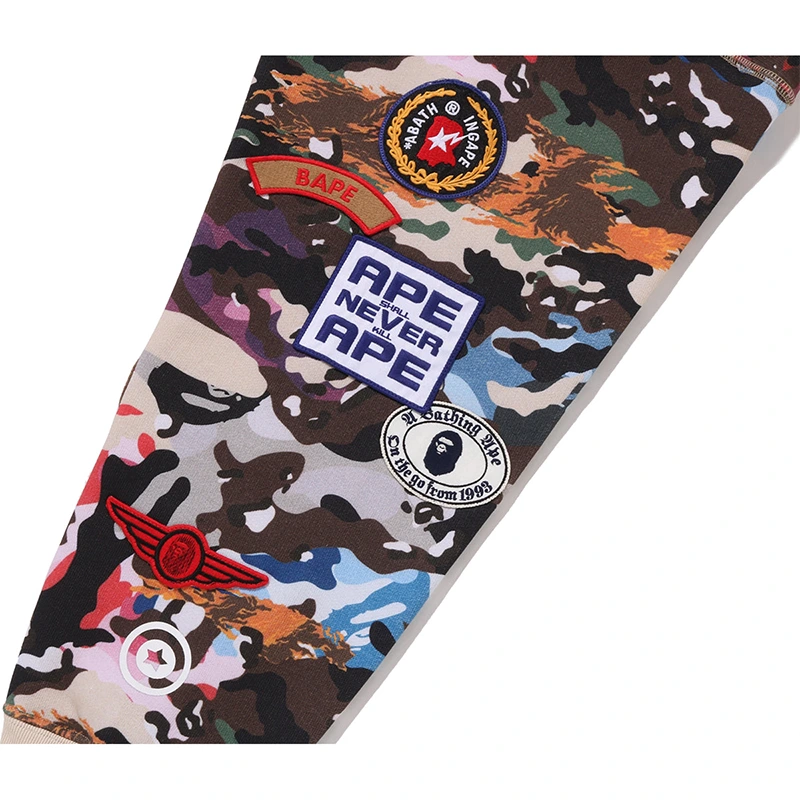 BAPE Hybrid Camo Multi Badge Shark Relaxed Fit Full Zip Hoodie - Image 4