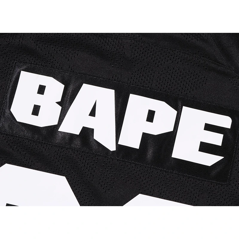 BAPE Line Camo Multi Logo Cropped Fit Football Jersey - Image 3