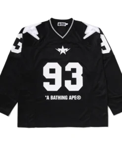 BAPE Line Camo Multi Logo Cropped Fit Football Jersey