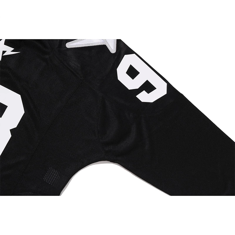 BAPE Line Camo Multi Logo Cropped Fit Football Jersey - Image 5