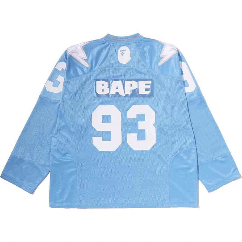 BAPE Line Sax Camo Multi Logo Cropped Fit Football Jersey - Image 2