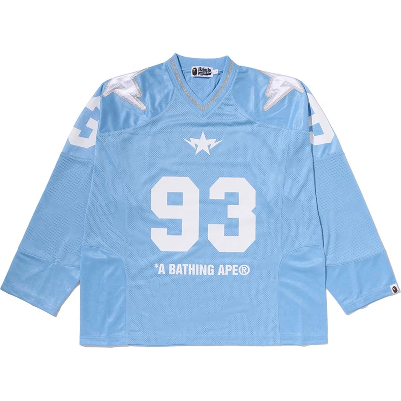 BAPE Line Sax Camo Multi Logo Cropped Fit Football Jersey