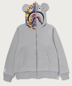 BAPE MEDICOM TOY 30TH ANNIV. BE@R Shark Full Zip Reversible Hoodie