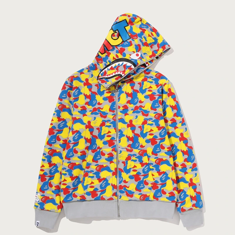 BAPE MEDICOM TOY 30TH ANNIV. BE@R Shark Full Zip Reversible Hoodie - Image 8