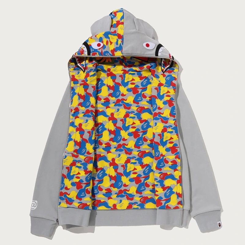 BAPE MEDICOM TOY 30TH ANNIV. BE@R Shark Full Zip Reversible Hoodie - Image 5