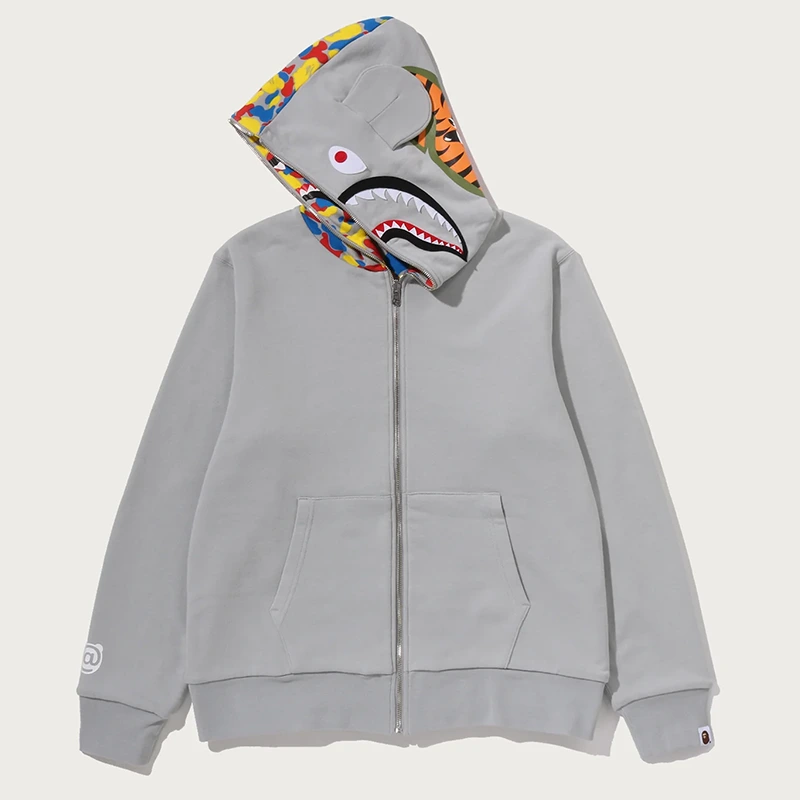 BAPE MEDICOM TOY 30TH ANNIV. BE@R Shark Full Zip Reversible Hoodie - Image 3