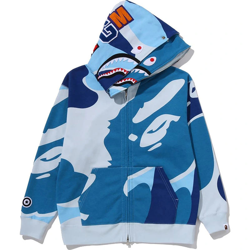 BAPE Mega ABC Camo Double Shark Relaxed Fit Full Zip Hoodie - Image 3