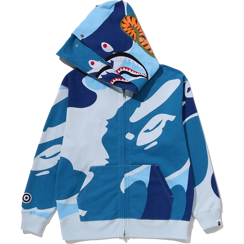 BAPE Mega ABC Camo Double Shark Relaxed Fit Full Zip Hoodie - Image 2