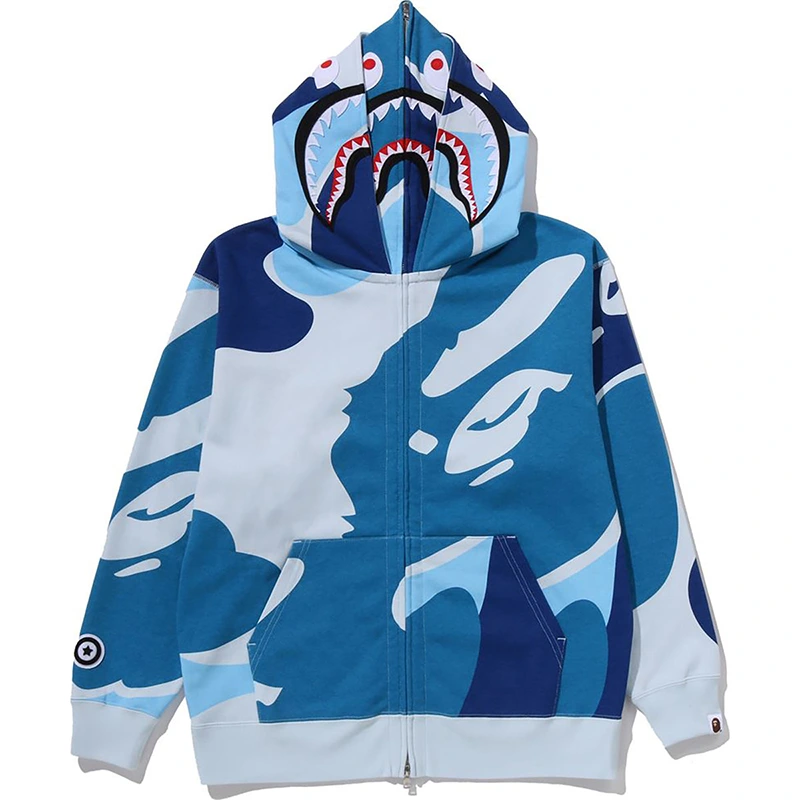 BAPE Mega ABC Camo Double Shark Relaxed Fit Full Zip Hoodie