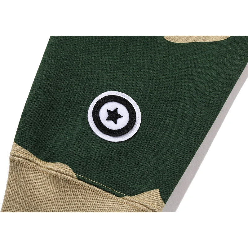 BAPE Mega ABC Green Camo Double Shark Relaxed Fit Full Zip Hoodie - Image 5