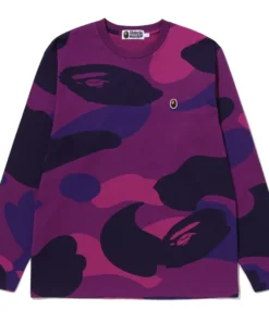 BAPE Mega Purple Color Camo One Point Tee
