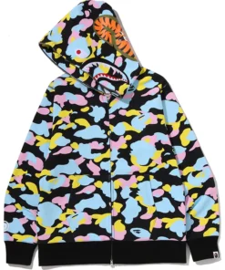 BAPE Multi Camo Shark Full Zip Hoodie