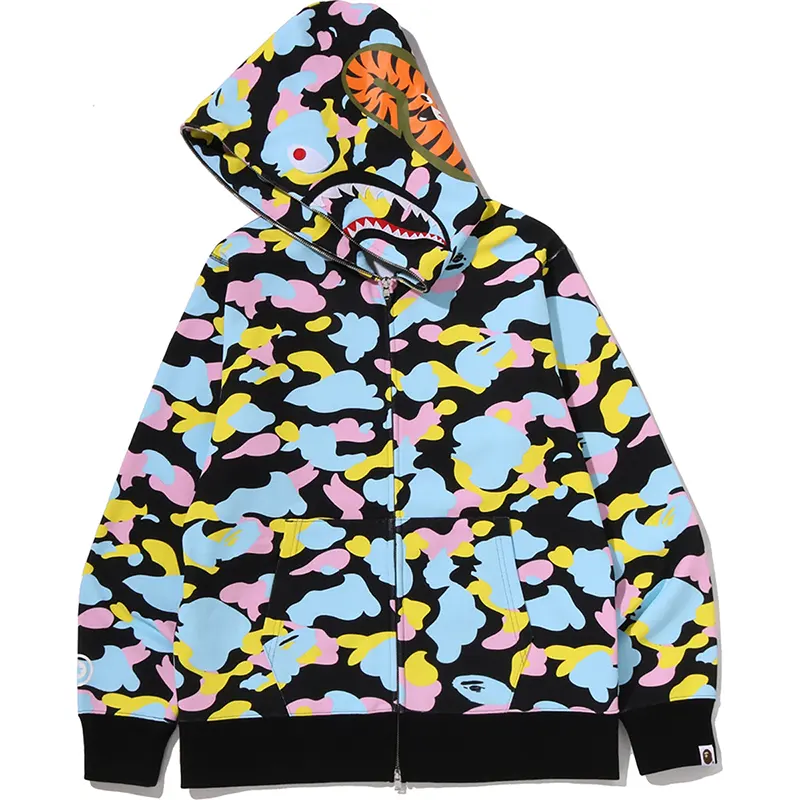 BAPE Multi Camo Shark Full Zip Hoodie