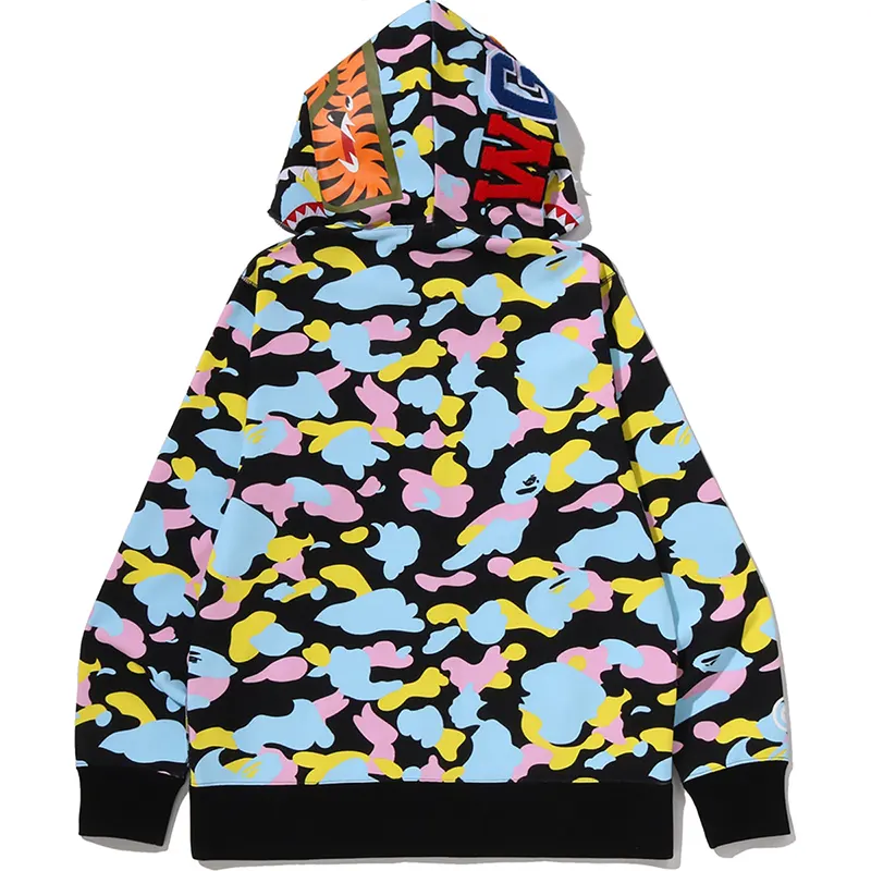 BAPE Multi Camo Shark Full Zip Hoodie - Image 3