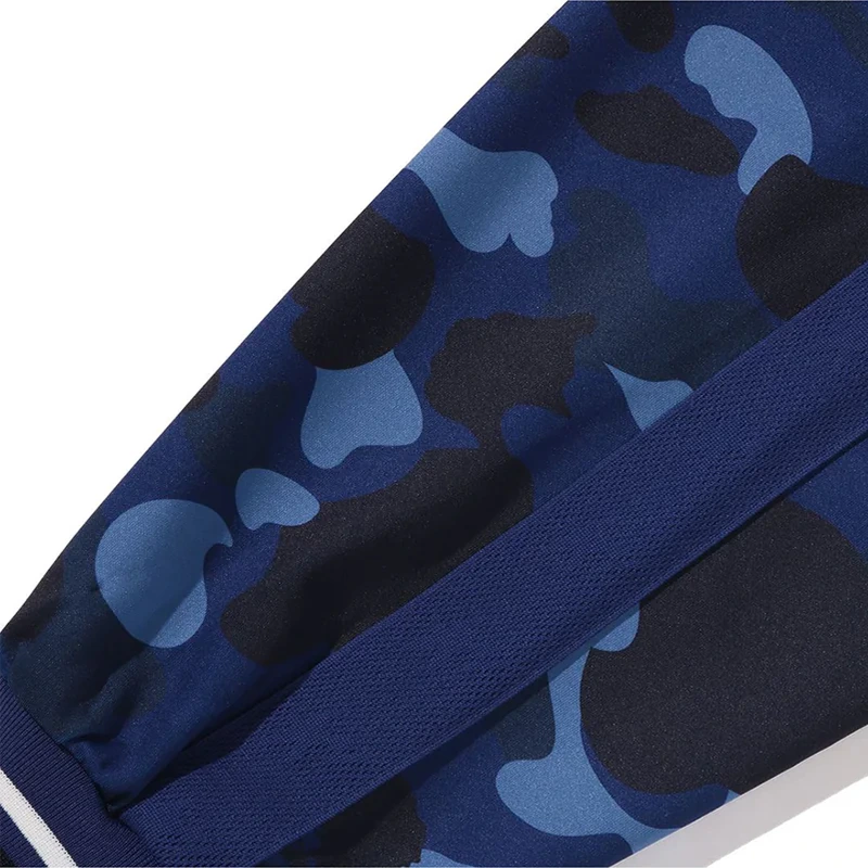 BAPE Navy Color Camo Shark Relaxed Fit Hoodie Track Jacket - Image 4