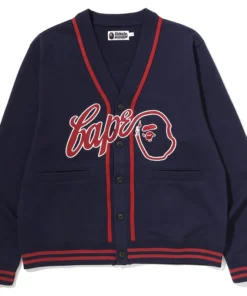BAPE Navy Sweat Cardigan