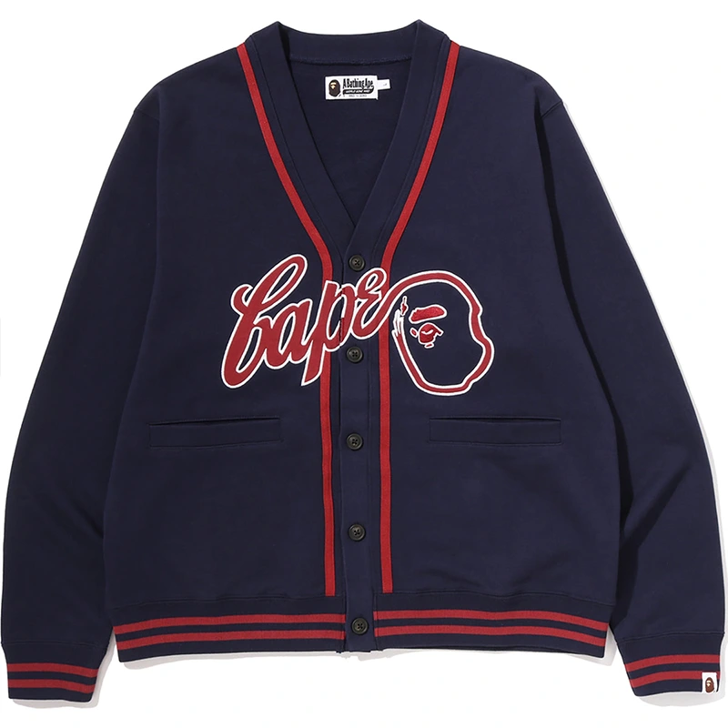 BAPE Navy Sweat Cardigan