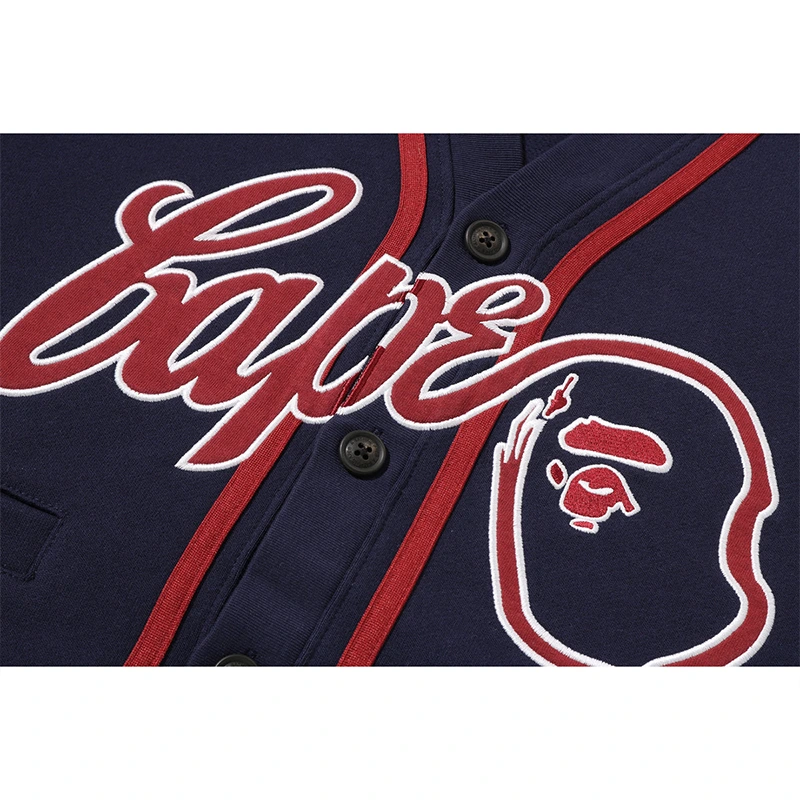 BAPE Navy Sweat Cardigan - Image 3