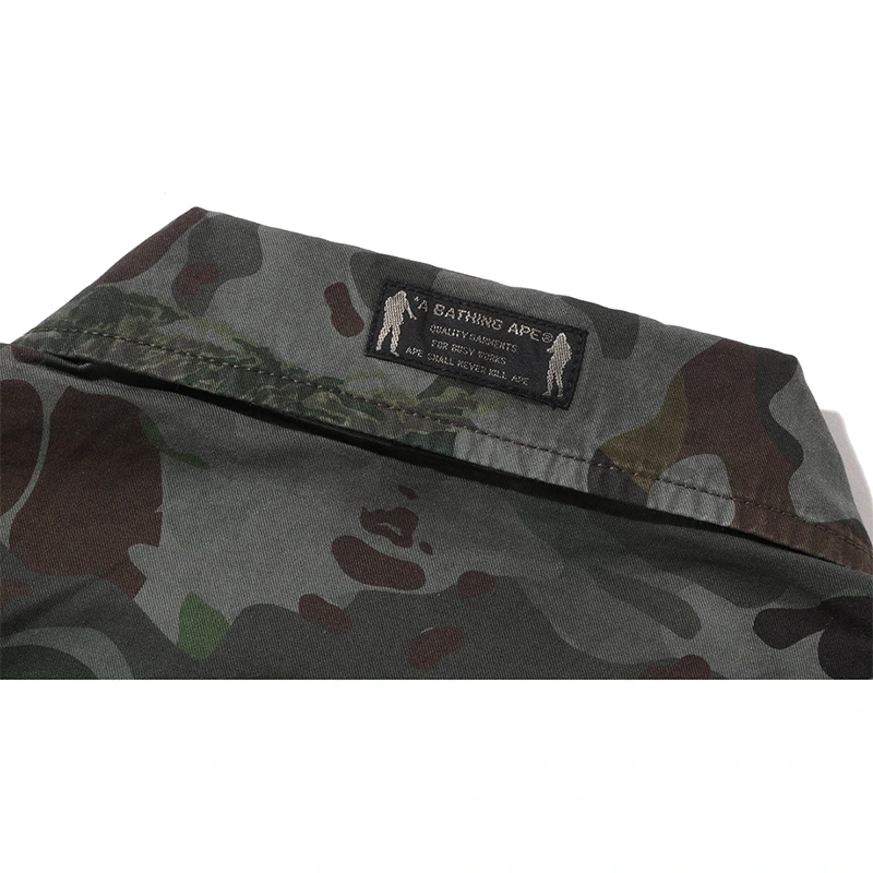BAPE Olive Drab Hybrid Camo Multi Badge Jacket - Image 5