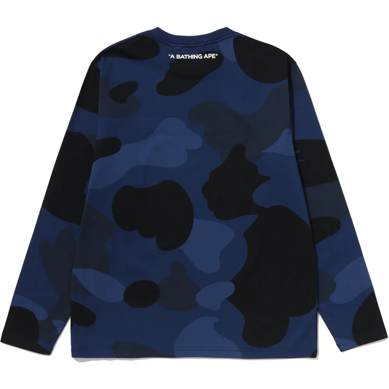 BAPE Mega Navy Blue Color Camo One Point Tee - Image 2