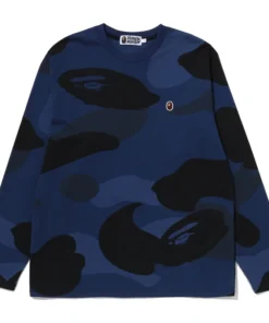 BAPE Mega Navy Blue Color Camo One Point Tee